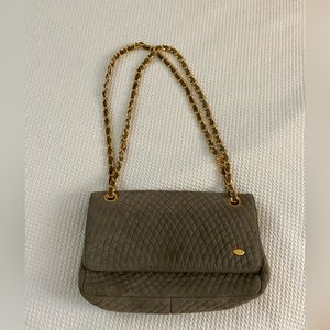 Vintage Bally quilted chain shoulder crossbody bag